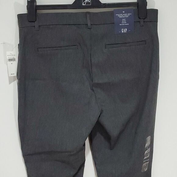 GAP 33x27 New With Tags Size 12 Grey Skinny Ankle Cut Pants - Picture 4 of 6